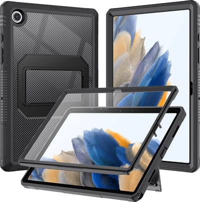 Fonu Fullcover hoes Geschikt Voor Samsung Tab A8 - 10.5 inch - Zwart