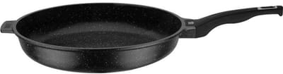 Sautépan - Geschikt voor alle kookplaten, inclusief inductie - GSW - TITANIUM GRANIT Advanced - Ø 24 cm - Massief gegoten aluminium - PFAS-vrij - Zwart