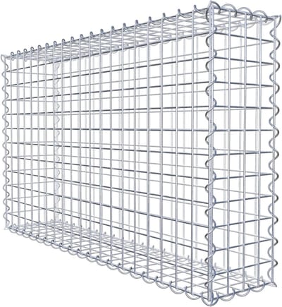 Draadkorven voor stenen - Stenen manden - Tuin vormgeven - Galvanisch verzinkt - 100 x 60 x 20 cm - Zilver
