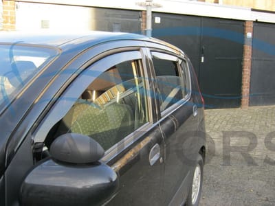 Zijwindschermen geschikt Daihatsu Cuore - 5 deurs model VANAF 2007 set a 4 deuren donker getint merk Team Heko