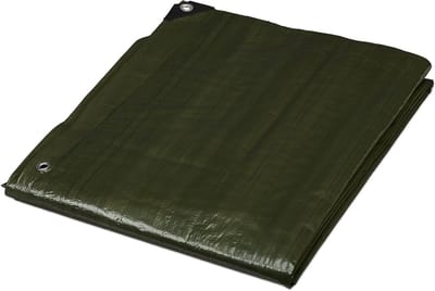 Groen afdekzeil 120g/m² met ringen 3 x 4 m - universeel bouwzeil - scheurvast
