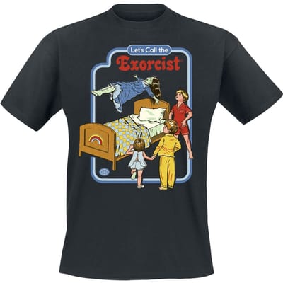 Steven Rhodes - Fun T-shirt - Let´s Call The Exorcist - M tot XXL - voor Mannen - zwart