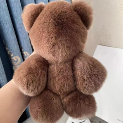 Adorable Charme de Sac à Main Porte-clés Ours Animal en Peluche Ornement de Sac Pendentif Poupée Ours Porte-clés Ours Brun Mignon Bijoux Cadeaux marron