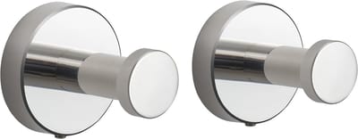 VDN Stainless Handdoekhaakjes chroom - Vaatdoekhouder - Haakjes handdoek - Wandhaak - Ophanghaakjes - RVS - 2 Stuks