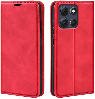 MobyDefend Hoesje - Geschikt voor Motorola Moto G86 - Luxe Wallet Bookcase (Magnetische Sluiting) - Rood