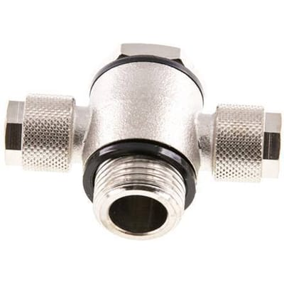 12x10 & G1/2'' Vernikkeld Messing Banjo Tee Opsteek Fitting met O-ring [5 stuks].