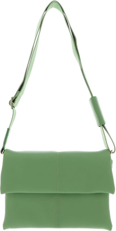 SEIDENFELT MANUFAKTUR Schoudertas Heby Crossbag Matcha Green / Gold Groene