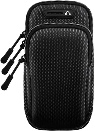 longziming -Waterdichte Hardloop Armband – Outdoor Sport Arm Tas voor Telefoons tot 6.5 inch – Zwarte Running Armhouder met Verstelbare Band – Geschikt voor Joggen, Fitness & Fietsen