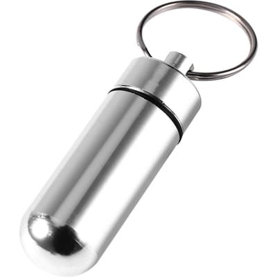 Boîte à Pilules de Voyage Étanche Mini Porte-Clés Boîte de Rangement pour Comprimés Étui Conteneur pour Médicaments Parfum