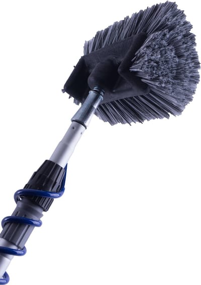 Telescoopsteel + Spiraal & Zeepdispenser + Vijfzijdige wasborstel - 8m