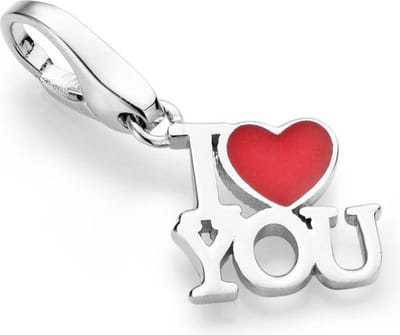 Bedel | charm | sterling zilver | I love you | karabijn | hanger