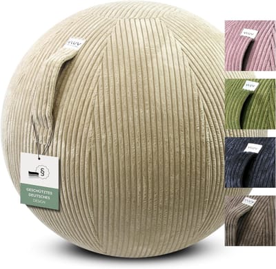 Ergonomische Zitbal voor Kantoor Zitting 65 cm Ademend met Draaggreep