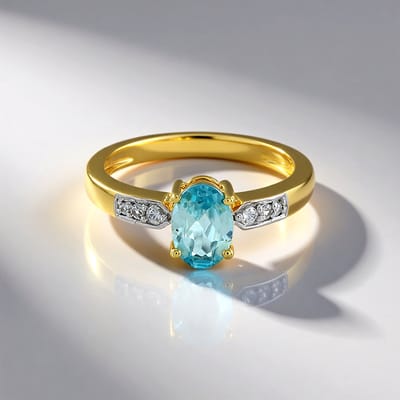 Cavill - Zilveren ring - 925 sterling zilver verguld - Ovale Ratanakiri zirkoon 0,9 ct met fonkelende zirkonen - Moderne elegante damesring