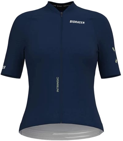 Bioracer Icon Korte Mouw Wielertrui Blauw S Vrouw