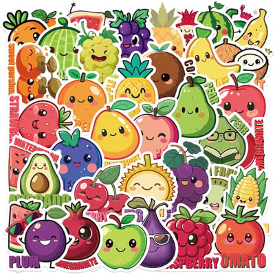50 PIÈCES Autocollants Poire Banane Fruits Mixtes Pour Autocollant Imperméable Ordinateur Portable Moto Bagages Snowboard Réfrigérateur Téléphone Autocollant Voiture