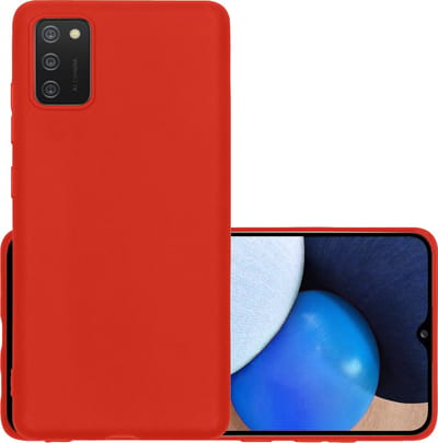 Hoesje - Geschikt voor Samsung Galaxy A02s - Sterk & Shockproof - Hoes Cover - Siliconen Case - Rood