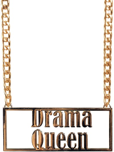 Ketting - Drama Queen Goud - Foute Party - Jaren 80 Disco