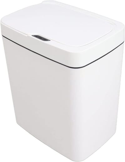 Automatische prullenbak met bewegingssensor, 18L slim ontwerp voor woonkamer, slaapkamer, badkamer en kantoor