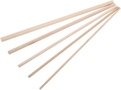 Cilindrische Houten Stokken van Berk voor Modelbouw en Decoratie van Sandtafels - 10 Stuks van 30 cm (4MM x 30CM)