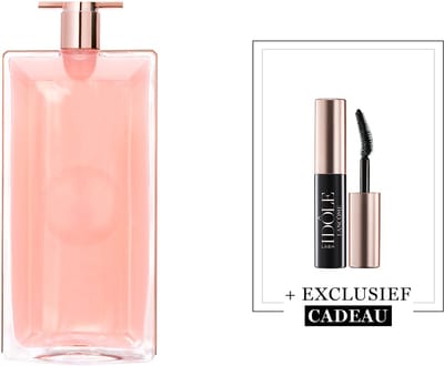 Lancôme Idôle Parfum voor dames + Cadeau - Idôle Eau de Parfum 100ml & Mini Lash Idôle Mascara Zwart 2.5ml Travel Size Cadeau - Navulbare Frisse en Zuivere Bloemige Damesparfum & Mascara - Totaal 102.5ml