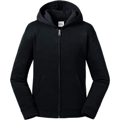 Russell Kinderen/kinderen Authentieke Zip Hooded Sweatshirt (Zwart)