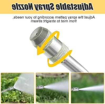 Universele Spray Stang Vervanging met Afsluitklep, 3/8 Inch en 1/4 Inch Messing voor Tuin, Auto en Huishouden