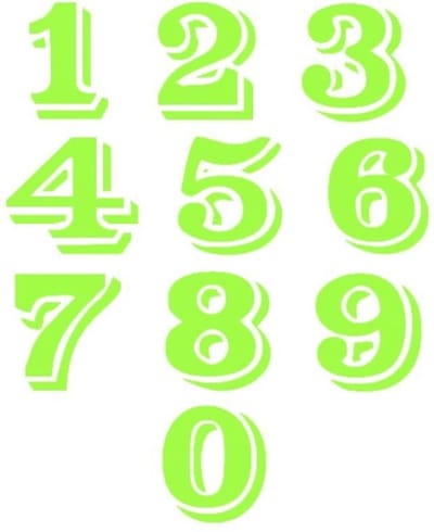 Containersticker Cijfer
