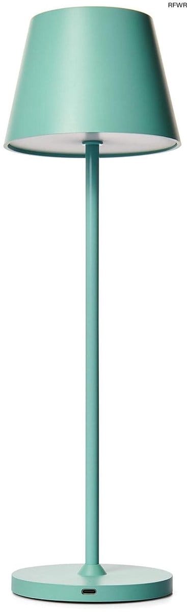 RFWR® Dimbare LED-tafellamp 38 cm - Oplaadbaar, Weerbestendig, Voor Binnen en Buiten - Turquoise