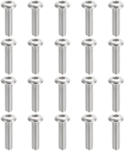 RVS Hex Socket Lens Head Schroeven 10-32x3/4" - 20 Stuks - Volledige Draad, Fijne Draad, Duurzaam en Corrosiebestendig