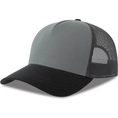 Atlantis Headwear Rapper Cotton-S Cap AT535 - Grey/Dark Grey/Black - One size