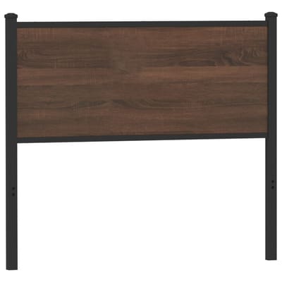 vidaXL Vervangend hoofdbord 100 cm bewerkt hout en staal bruin eikenkleurig