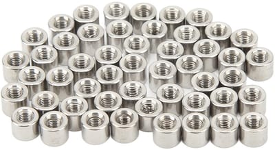 Dailygoods- Koppelmoeren Set 50 Stuks - M3 Binnendraad - Cilindrische Koppelingsmoeren - 304 Roestvrij Staal - Stabiele Verbinding - Voor Woningverbetering - Verbindingmoeren