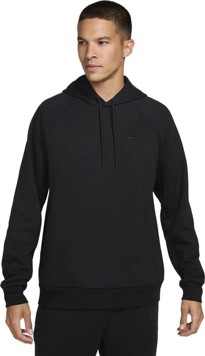 Nike primary dri-fit uv multifunctionele hoodie in de kleur zwart.