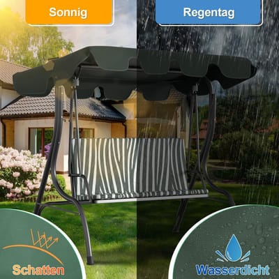 Universeel Vervangend Dak voor Tuinschommelbank en Zitbank - UV-bestendig en Weerbestendig