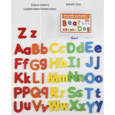 Kinderen Montessori Houten Engelse Letter Verzameling Hoofdletters Kleine Letters Cognitieve Spelletjes Woordspelletjes Vroeg Leren Leerspeelgoed gray