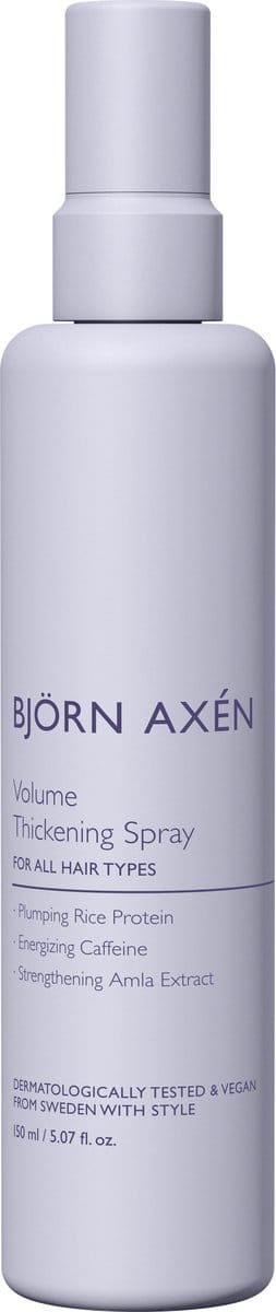 Björn Axén Volume Thickening Spray 150 ml – Lichte Volumizing Styling Spray Voor Extra Body & Dichtheid - Verrijkt met Rijstproteïne, Caffeine & Amla‑Extract - Geeft Langdurig Volume Van Wortel Tot Punt - Vegan & Dermatologisch Getest