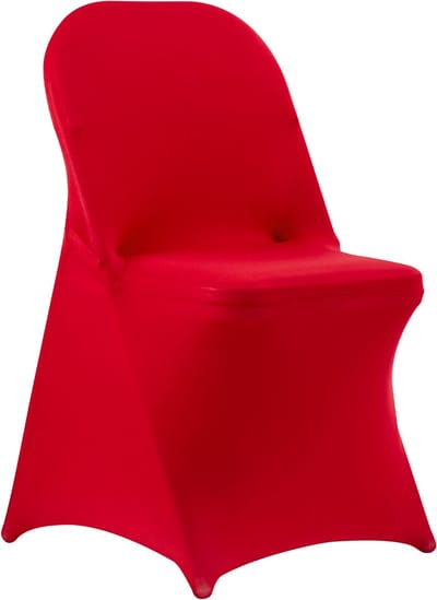 50 Stuks Rode Stoelhoezen, Polyester Spandex Stretch Hoesjes voor Bruiloften, Feesten, Eten en Banketten, Geschikt voor Stoelen van Tot 17.72 x 18.11 x 30.31 Inch