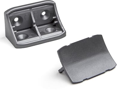 100 Corpusverbinder 24 x 24 x 44 mm met afdekking Zilver