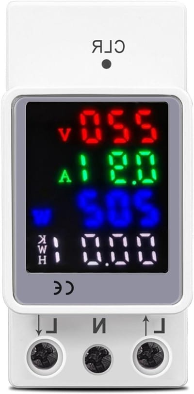 Stroomverbruik Meter - Energie Monitor - Stroom Meten - 4-in-1 Functie - AC 160-275V - Zwart