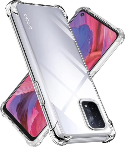 Shockproof Soft TPU hoesje Silicone Case Geschikt voor: Oppo A54 - Transparant