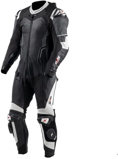 MOTOBLOUZ FALCON Leren Motorpak Heren, Geventileerd, AAA Gecertificeerd, Wit XXL