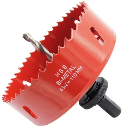 Crown 110 mm, Laiwei Heavy Duty Shank Drill Bit for Drilling Wood, Aluminium Profile, PVC and other materials. - ShopVlot
