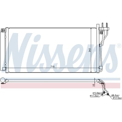 Condensator, airconditioning NISSENS 94804