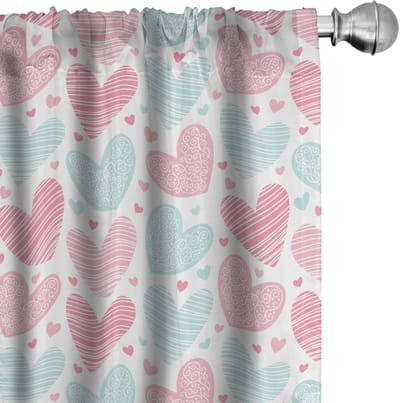 ABAKUHAUS LIEVE GORDIJNEN – 2x75x245 cm – Pastelroze, microvezel