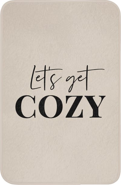 WC mat 40x60 cm - Antislip - Beige - Winter - Quote - Cozy - Toiletmat - Vloermat - Douchemat - Toilet tapijt - Toiletmatten