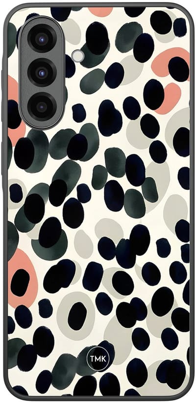Hoesje geschikt voor Samsung Galaxy A36 - Modern dots - Multi - TPU case - Gestipt - Hardcase zwart telefoonhoesje