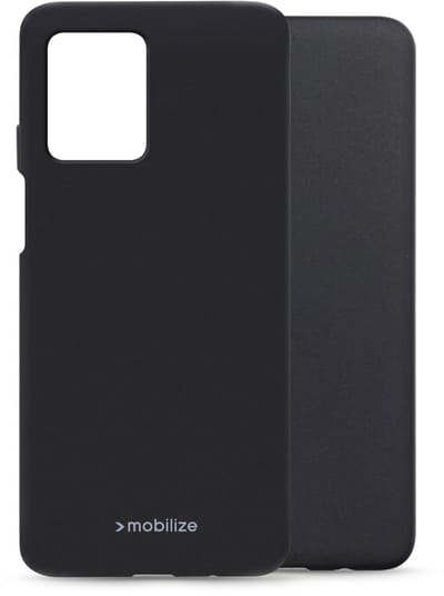Mobilize Hoesje geschikt voor Motorola Moto G54 Telefoonhoesje Flexibel TPU | Mobilize Rubber Gelly Backcover | Moto G54 Case | Back Cover - Zwart