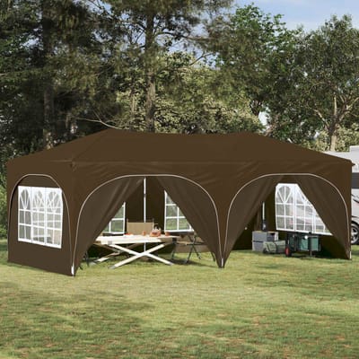 vidaXL - Pop-up - Feesttent - 575 - x - 288 - x - 245 - cm - Taupe - Oxford - Stof