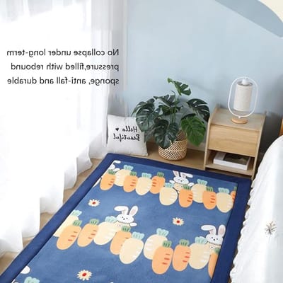 Zachte vloerkleden voor de woonkamer met mooi patroon, dik koraalvelours, antislip en wasbaar (200x100cm, E)