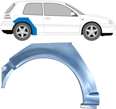Reparatiepaneel achterspatbord voor Volkswagen Golf 4 1997-2006 / Rechts